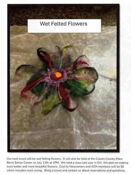 wet felt flower