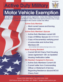 Military and Base Exempt Flyer Opens in new window